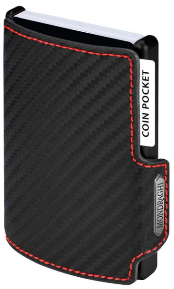 Pánská kožená peněženka Mondraghi Racing Carbon Red