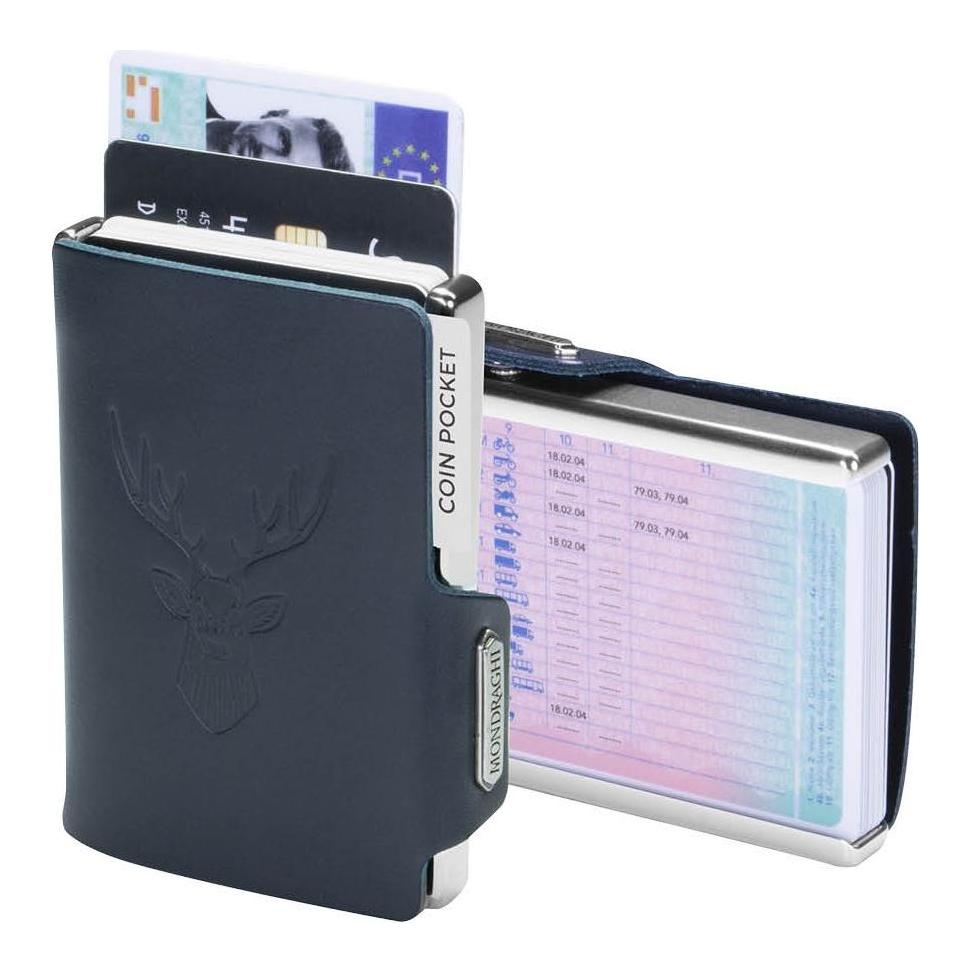 Kožená mini peněženka Mondraghi Silhouette Classic Deer Blue