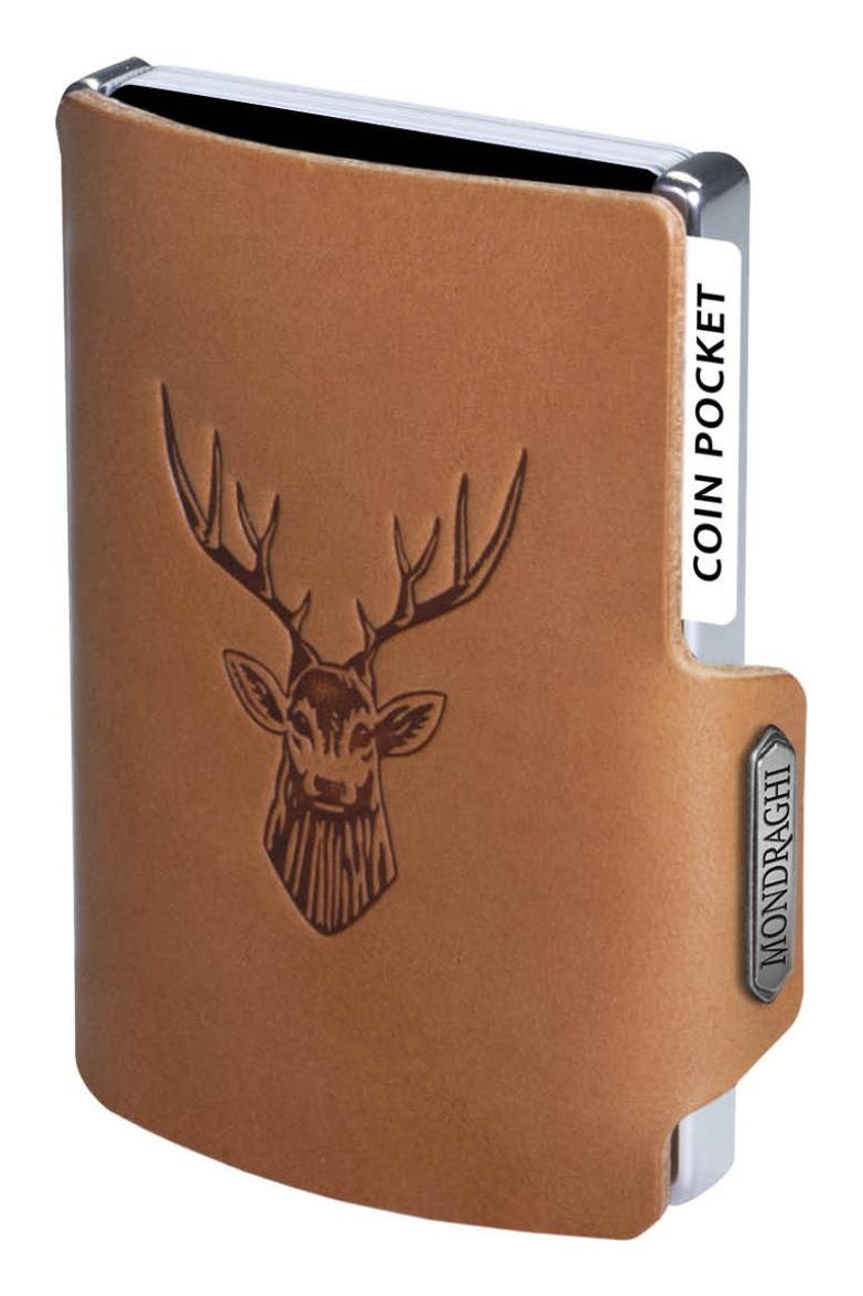 Kožená mini peněženka Mondraghi Silhouette Classic Deer Caramel