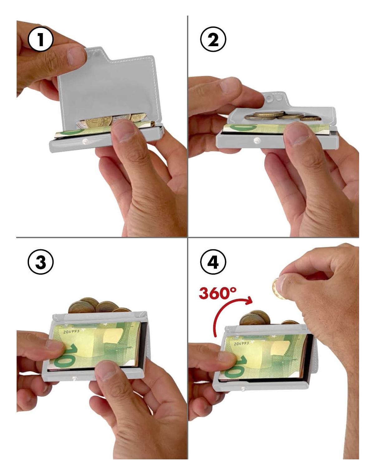 Kožená mini peněženka Mondraghi Silhouette Edelweiss Green