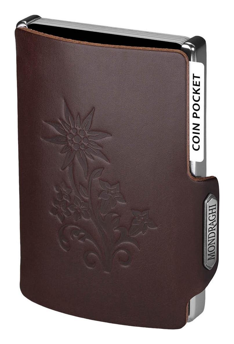 Kožená mini peněženka Mondraghi Silhouette Edelweiss Brown