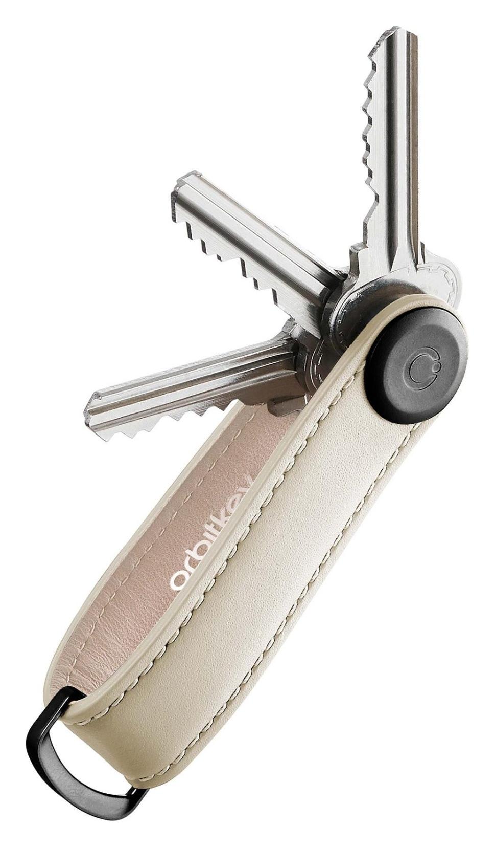 Klíčenka Orbitkey Leather Sand