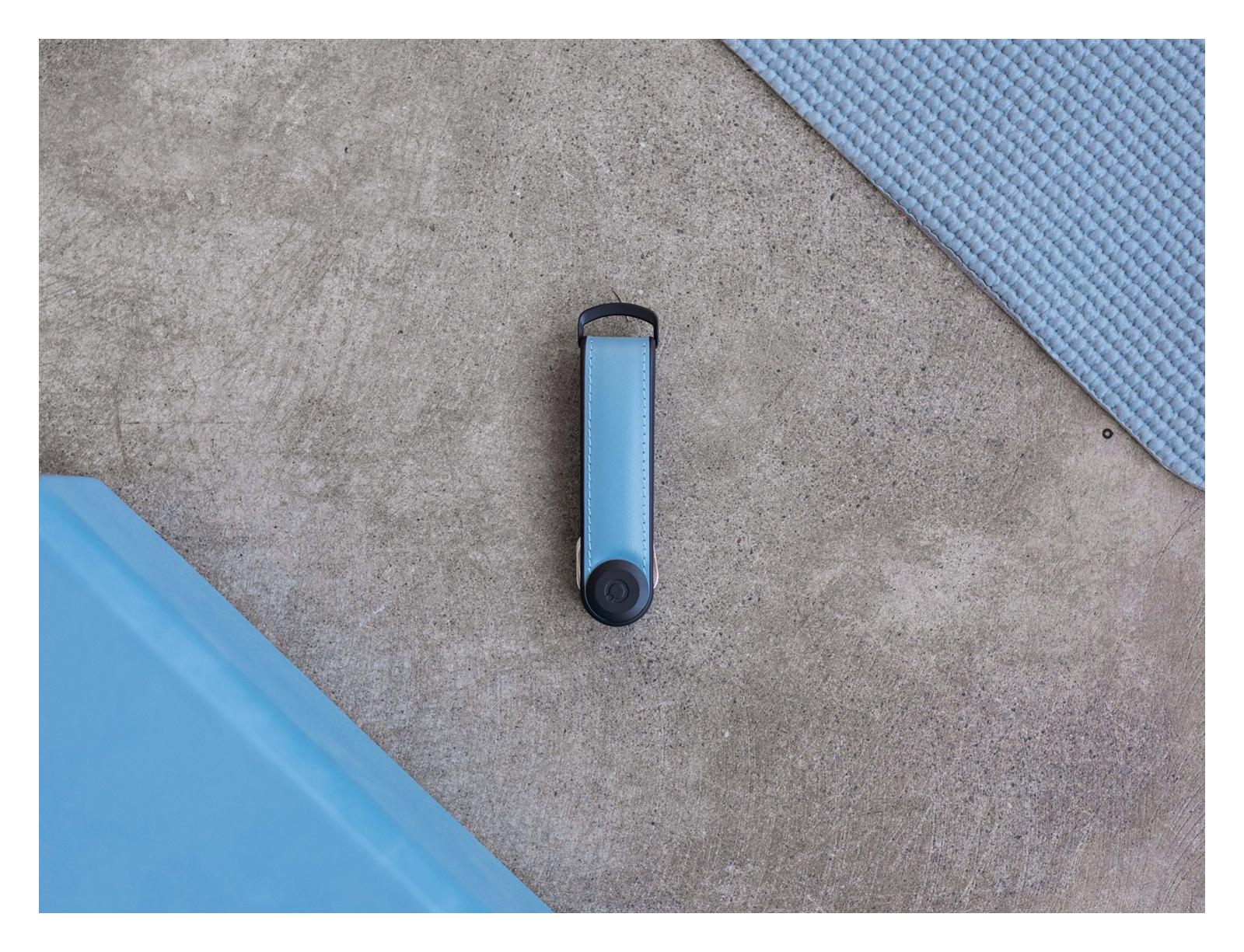 Klíčenka Orbitkey Hybrid Leather Lake Blue