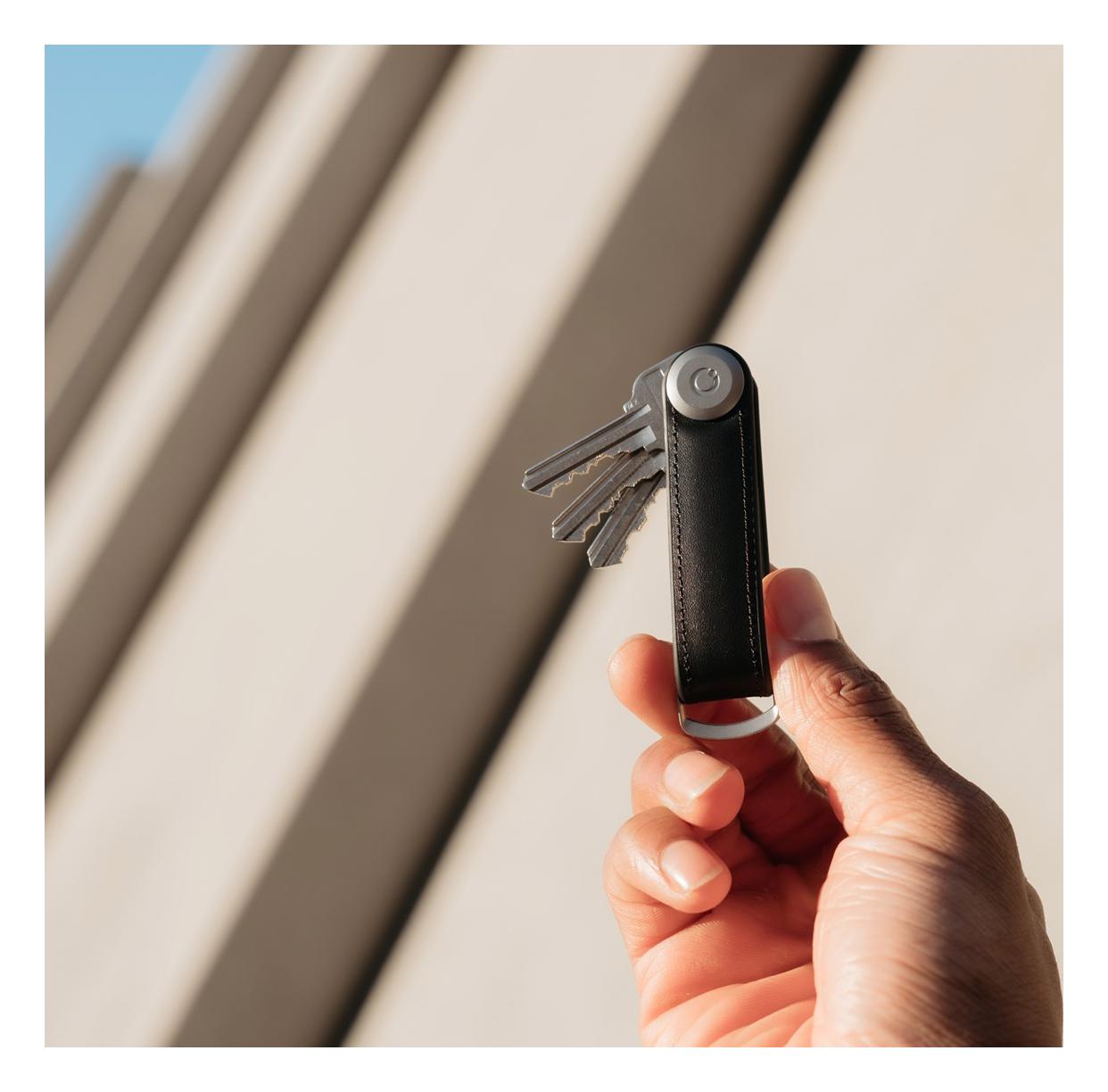 Klíčenka Orbitkey Hybrid Leather Black