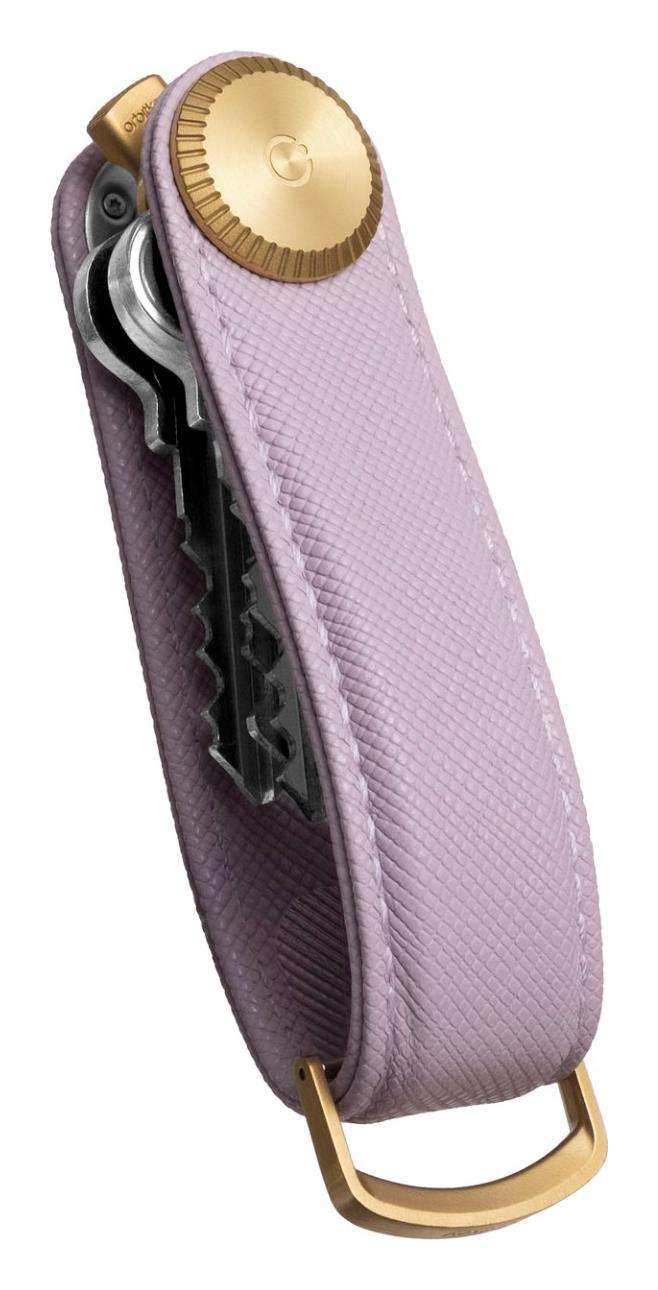 Klíčenka Orbitkey Pro Saffiano Leather Lilac