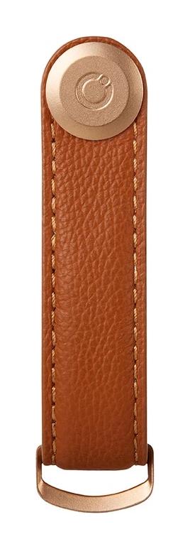 Orbitkey Pebbled Leather Key Organiser Amber - Image 2