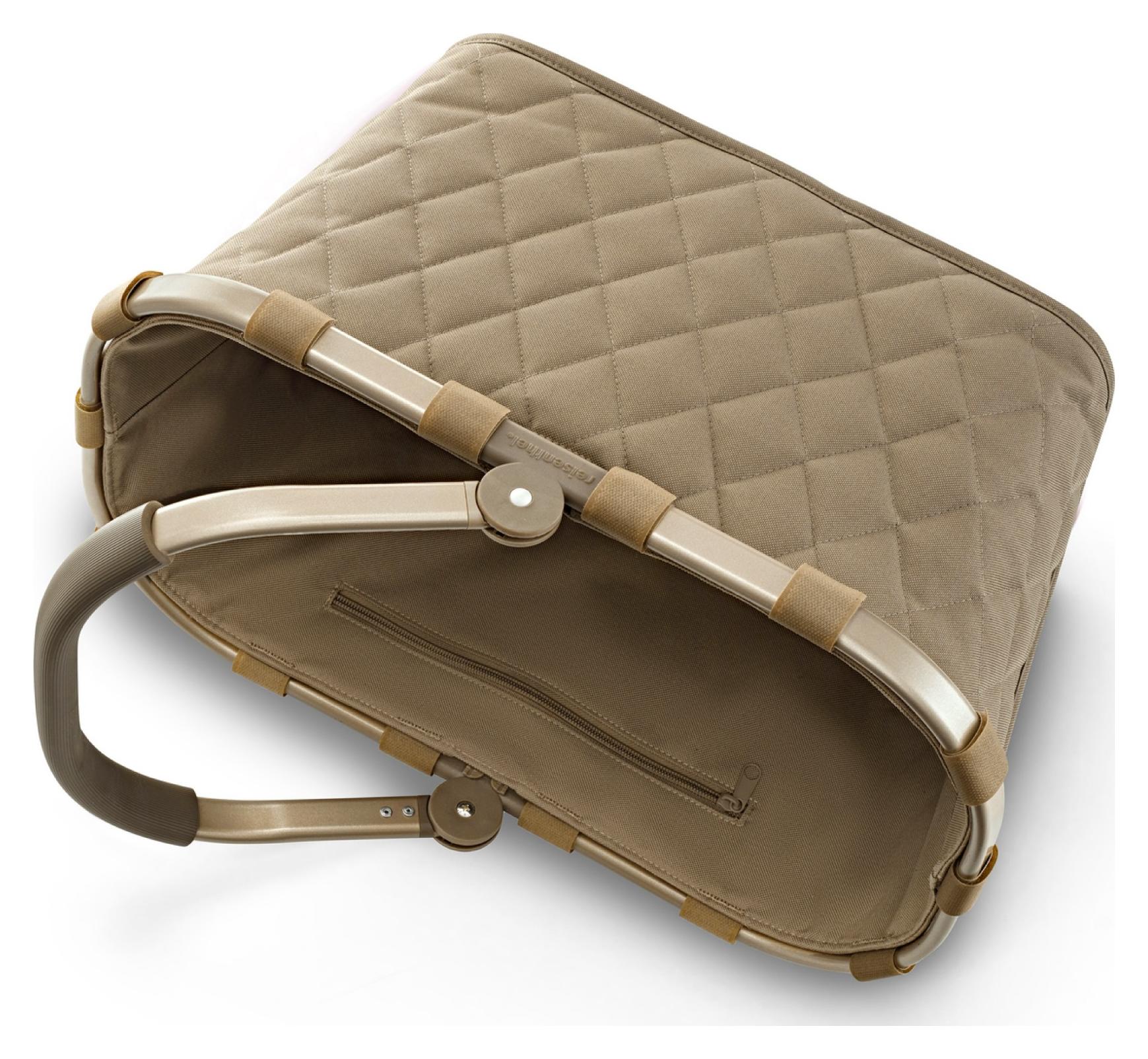 Skládací nákupní košík Reisenthel Carrybag Frame Rhombus Olive - Obrázek 3