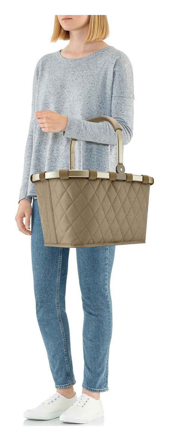 Skládací nákupní košík Reisenthel Carrybag Frame Rhombus Olive - Obrázek 4