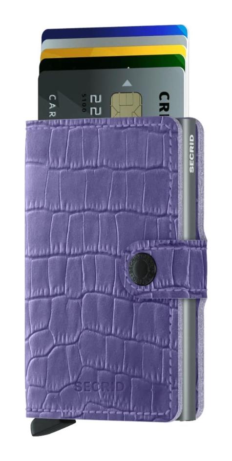 Kožená mini peněženka Secrid Miniwallet Cleo Lavender
