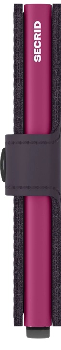 Kožená mini peněženka Secrid Miniwallet Matte Dark Purple-Fuchsia