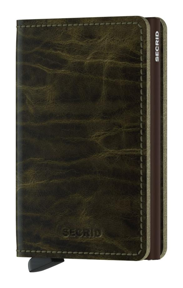Kožená mini peněženka Secrid Slimwallet Dutch Martin Olive