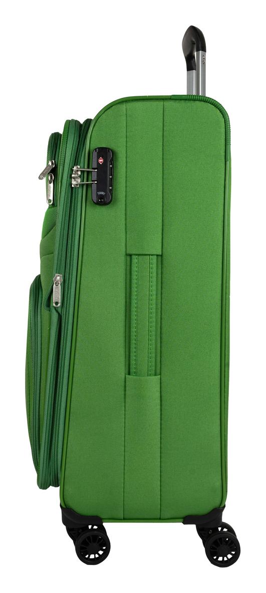 Střední textilní kufr na kolečkách Skyline Orlando 4w M Green
