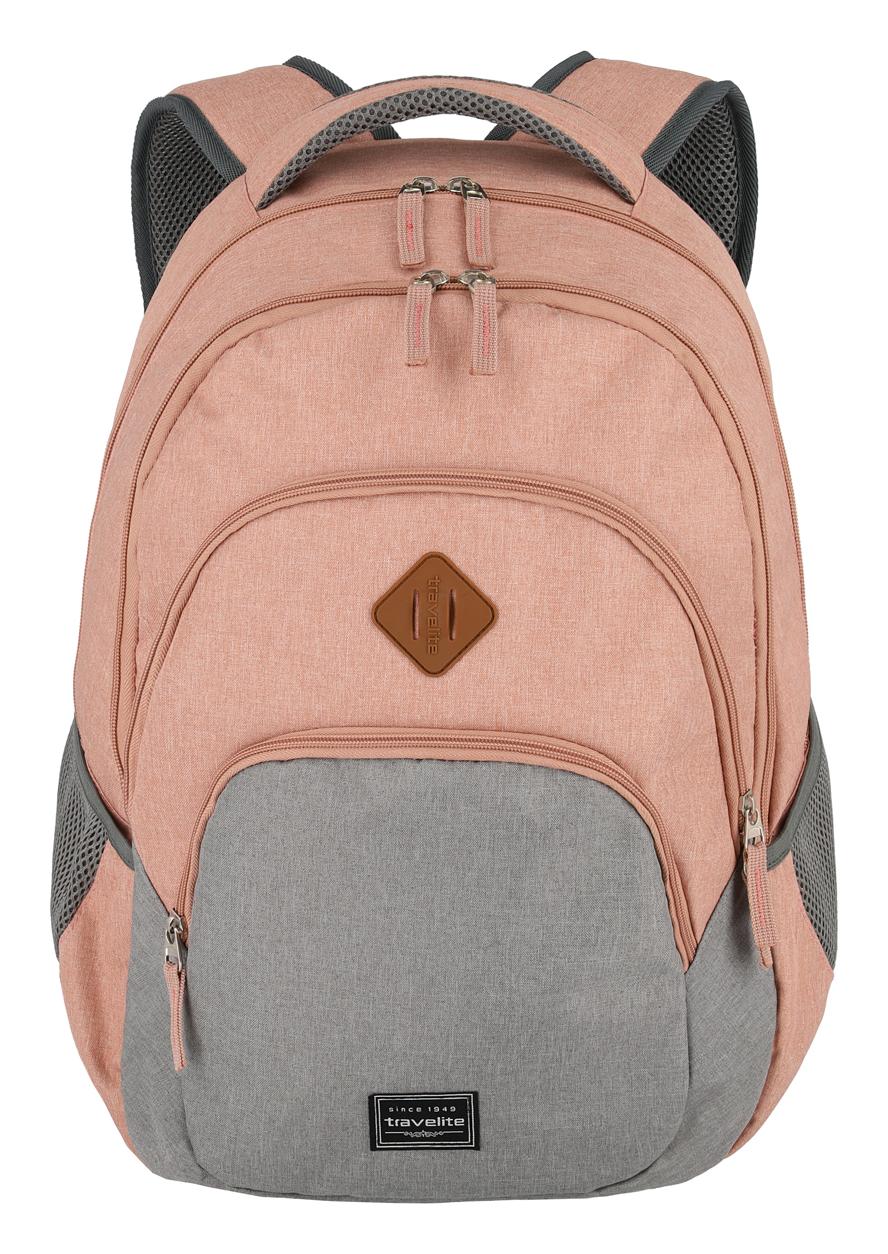 Travelite Basics Backpack Melange Rose/grey