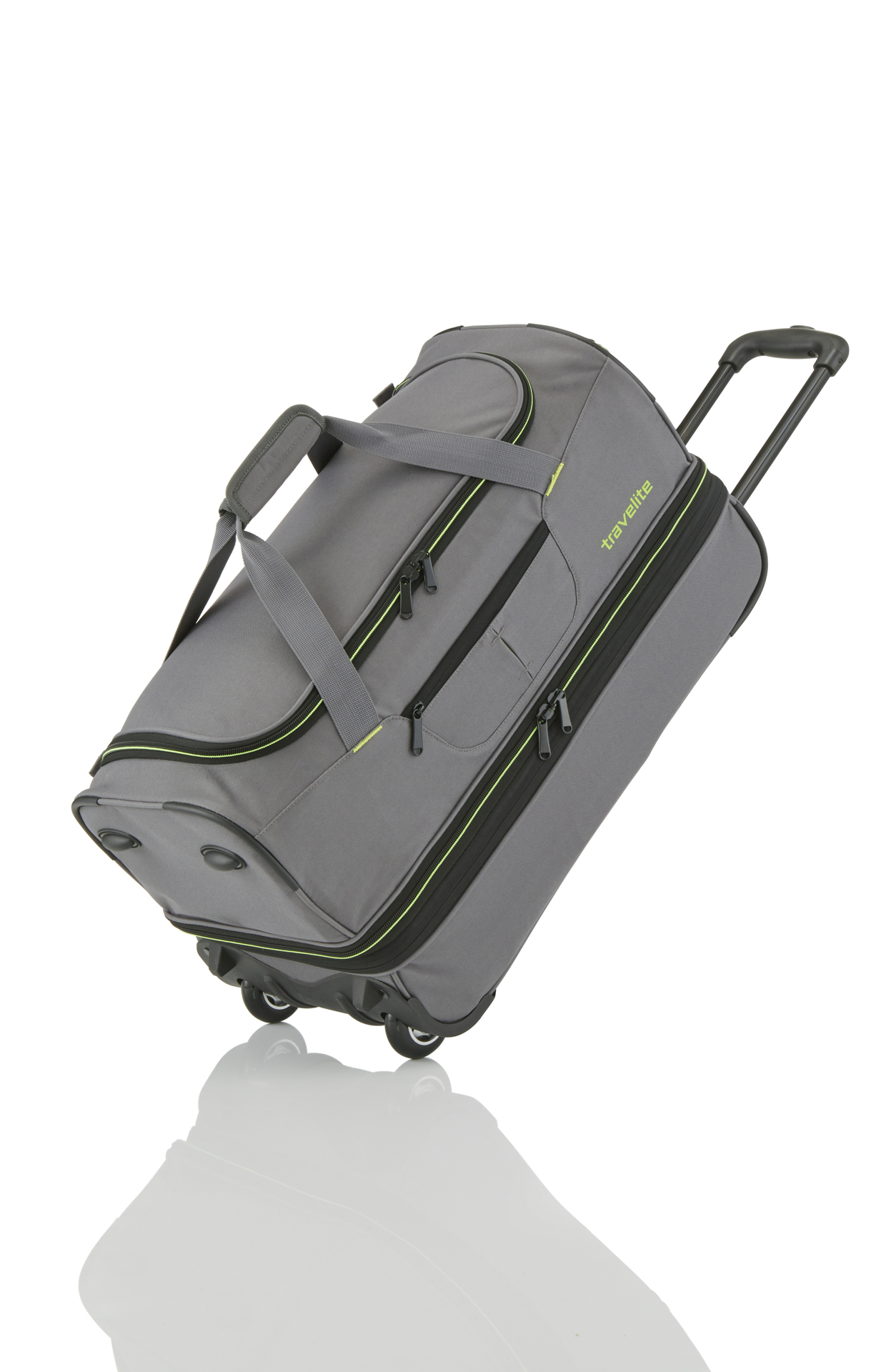 E-shop Travelite Basics Wheeled duffle S Grey/green