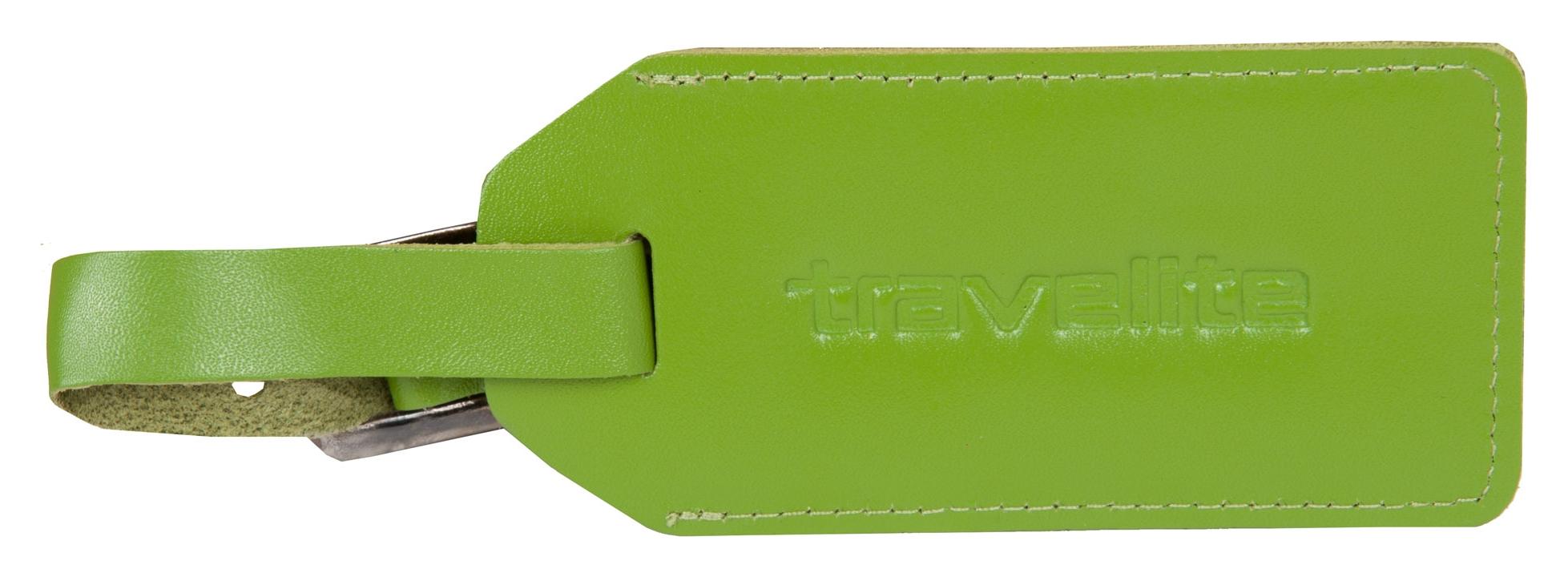 Travelite Luggage Tag Leather Green - Image 2