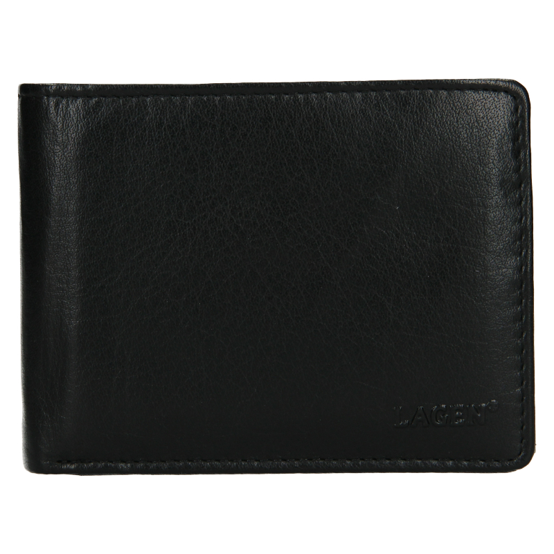 E-shop Lagen Pánská peněženka kožená V-76 Černá