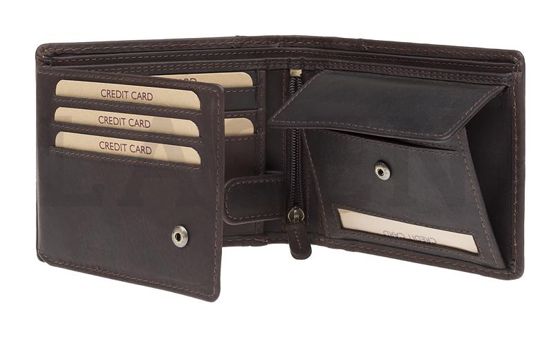 Lagen Pánská peněženka kožená 511461 Hnědá