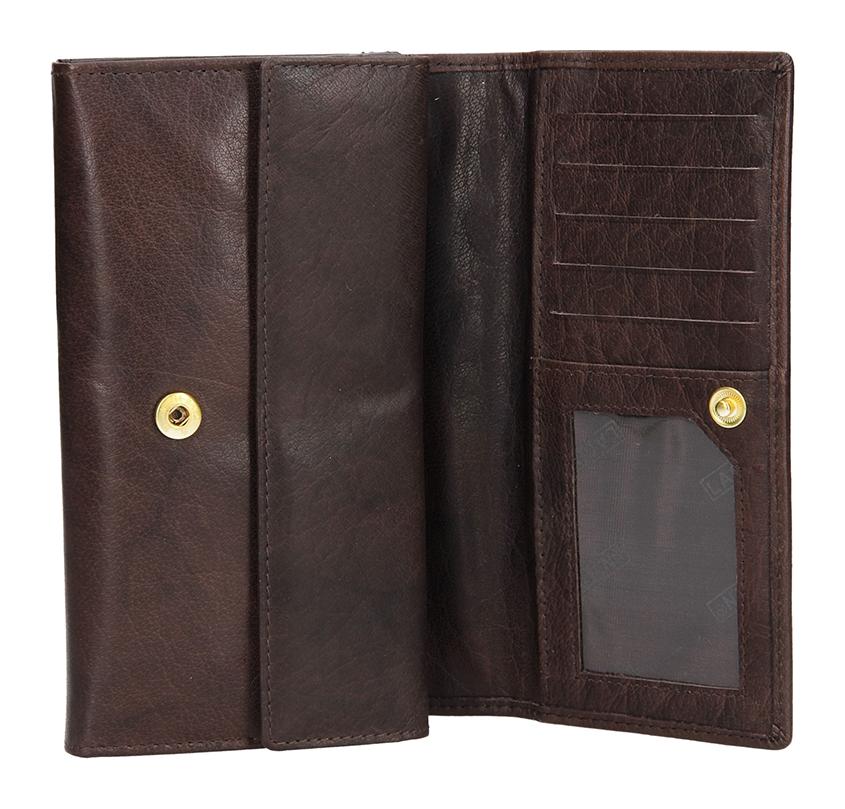 Lagen Dámská peněženka kožená V62 Tmavě hnědá