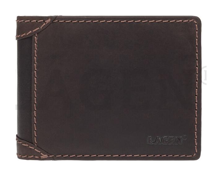 Lagen Pánská peněženka kožená 511461 Hnědá