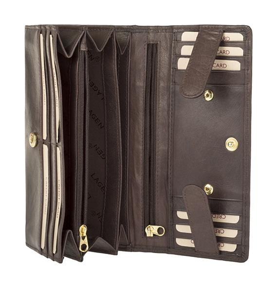 Lagen Dámská peněženka kožená V40 Hnědá